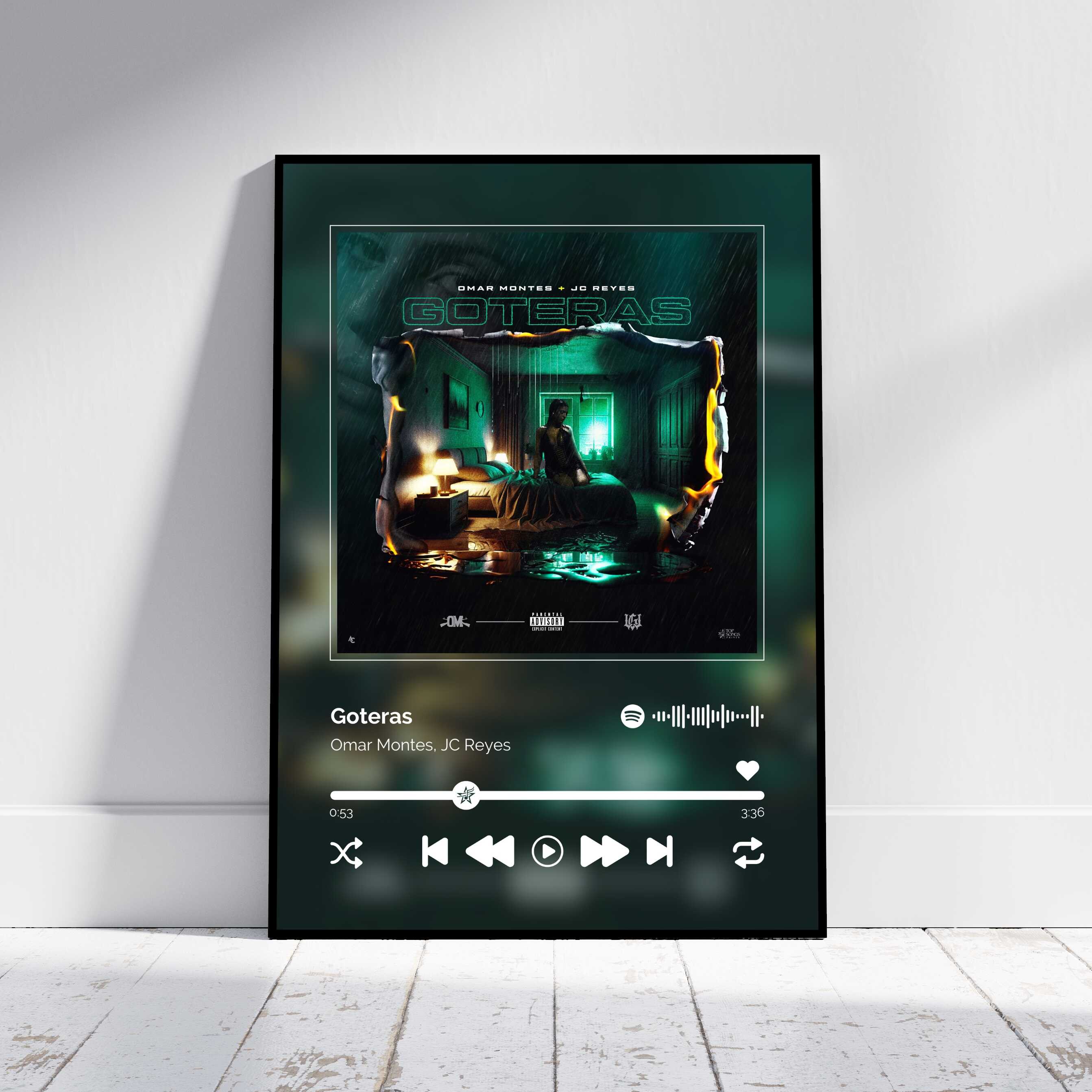 Posters digitales canciones de JC Reyes - Top Songs Prints
